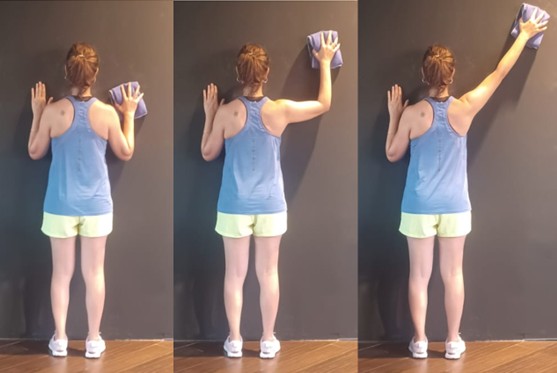 Ejercicio de deslizamiento de pared-Towel wall slide drjordijimenez